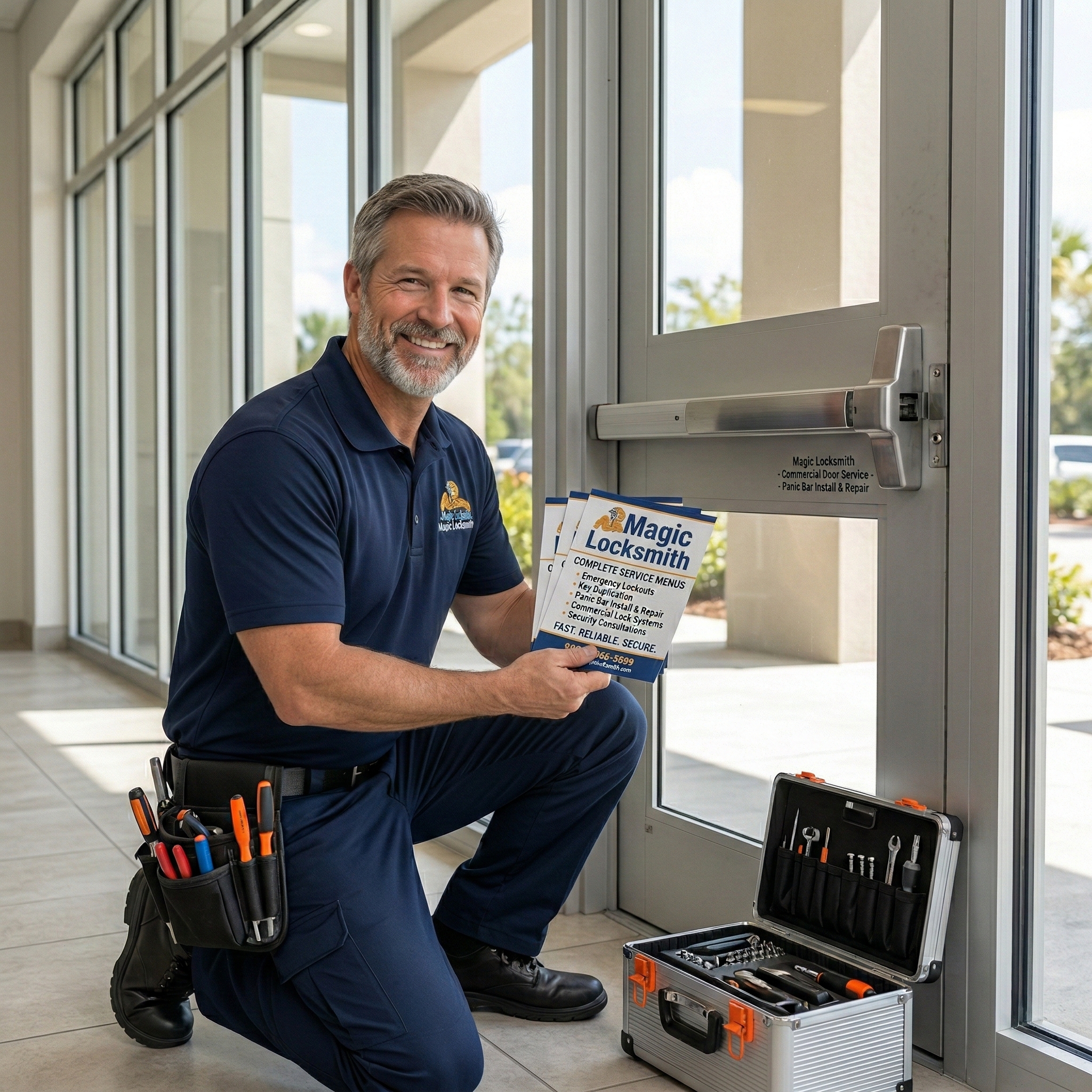 generate Magic Locksmith Technician Displaying Service Flyers.jpg in Elizabethtown, KY